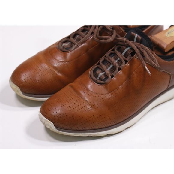 Johnston & Murphy XC4 Mens Prentiss U-Throat Brown Leather Sneakers Shoes 11.5 M - Picture 3 of 11